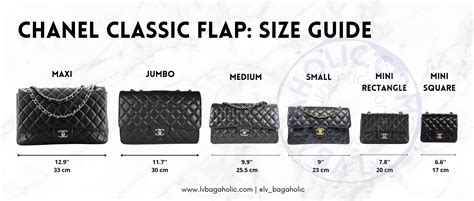 chanel bag size guide.